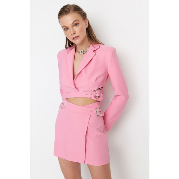 Trendyol Jackets & Blazers - NWT Trendyol Women Crop Lapel collar Woven Jacket